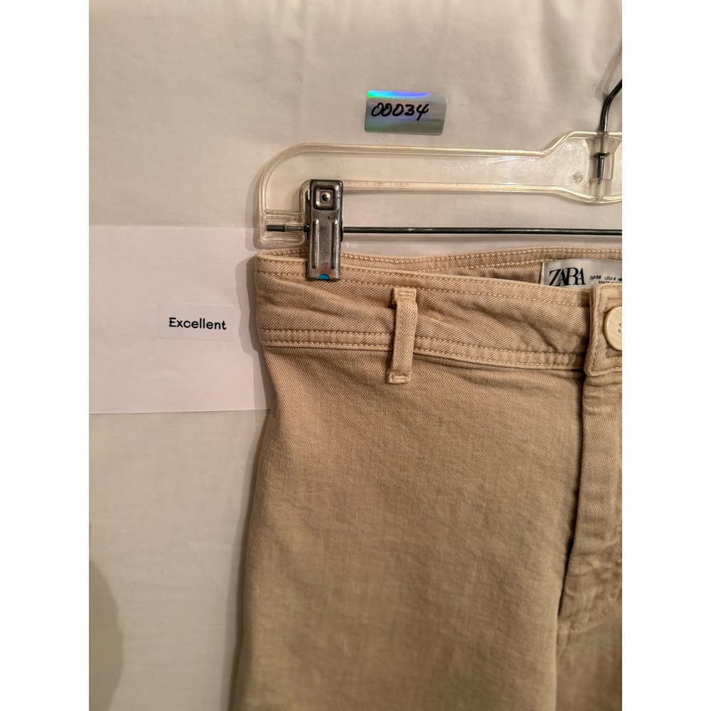 Lafayette 148 New York Tan Khaki Cuffed Slim Leg Pants Womens Size 6 - Picture 9 of 9